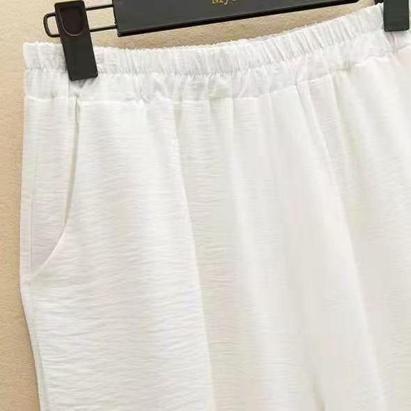 Ice Silk Cotton Linen High-Waist Wide-Leg Pants for Women - Summer 2026 Collection