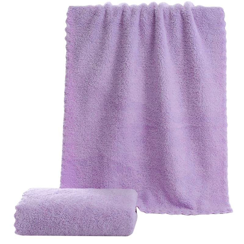 60x30cm Household Coral Velvet Towel Bathroom Accessories Solid Color Quick Dry Hair Towel for Home Bathroom Hotel Supplies