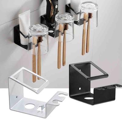 Upgraded Stainless Steel Toothpaste Toothbrush Cup Holder Black Garden Self-adhesive Accesories Tandenborstelhouder Zwart