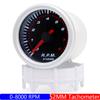 0-8000RPM 52MM Tachometer with White Light for Gasoline Enginee Car 4/6/8 Cylinder Tacho Gauge Smoked Face Pointer RPM Meter 12V