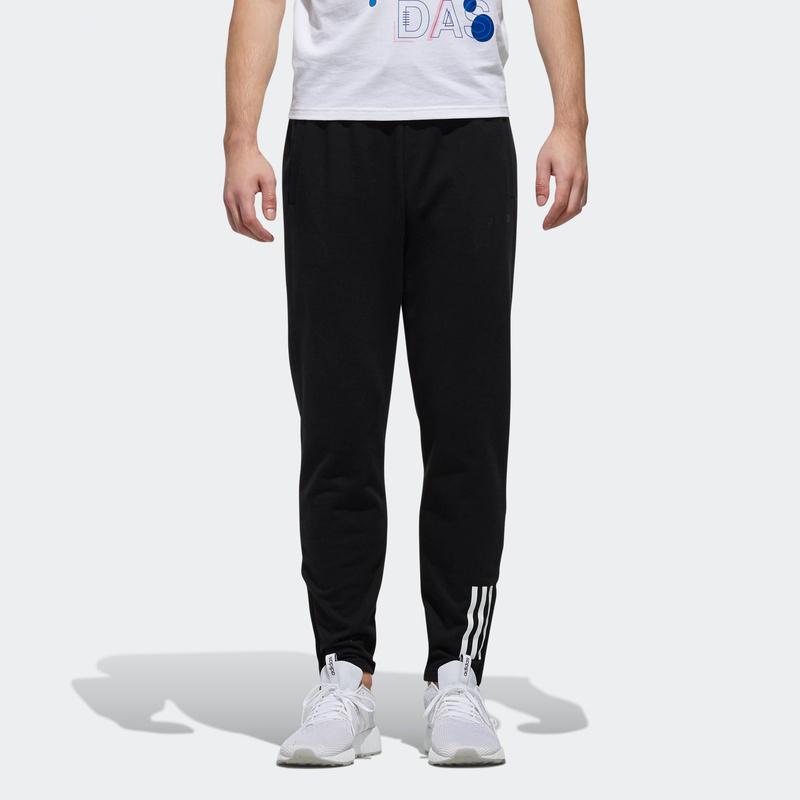 Adidas Neo Letter Print Breathable Casual Sports Pants Men Bottoms Black DZ4873