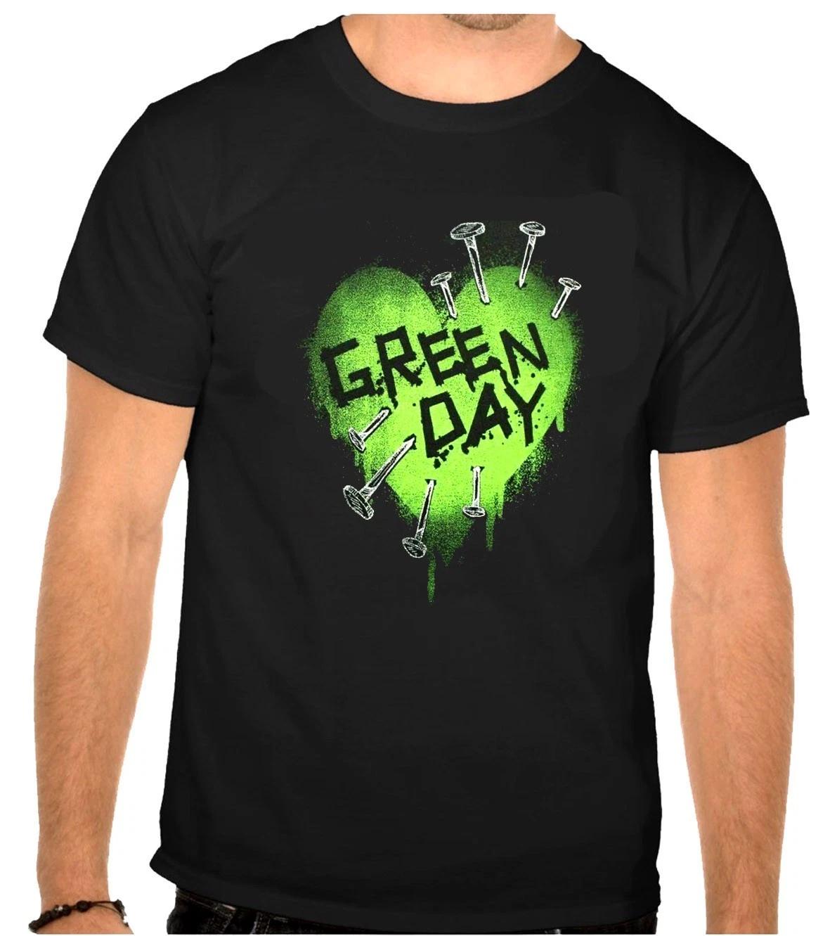 

Green Day Greenday Логотип Рок-музыки Черная Футболка -1297- M