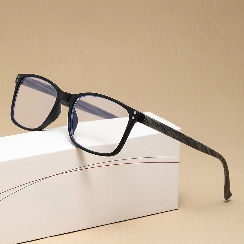 Fashion Wood Grain Square Reading Glasses Men High Definition Anti Blue Light Presbyopic Eyeglasses for Women Reading Eyewear