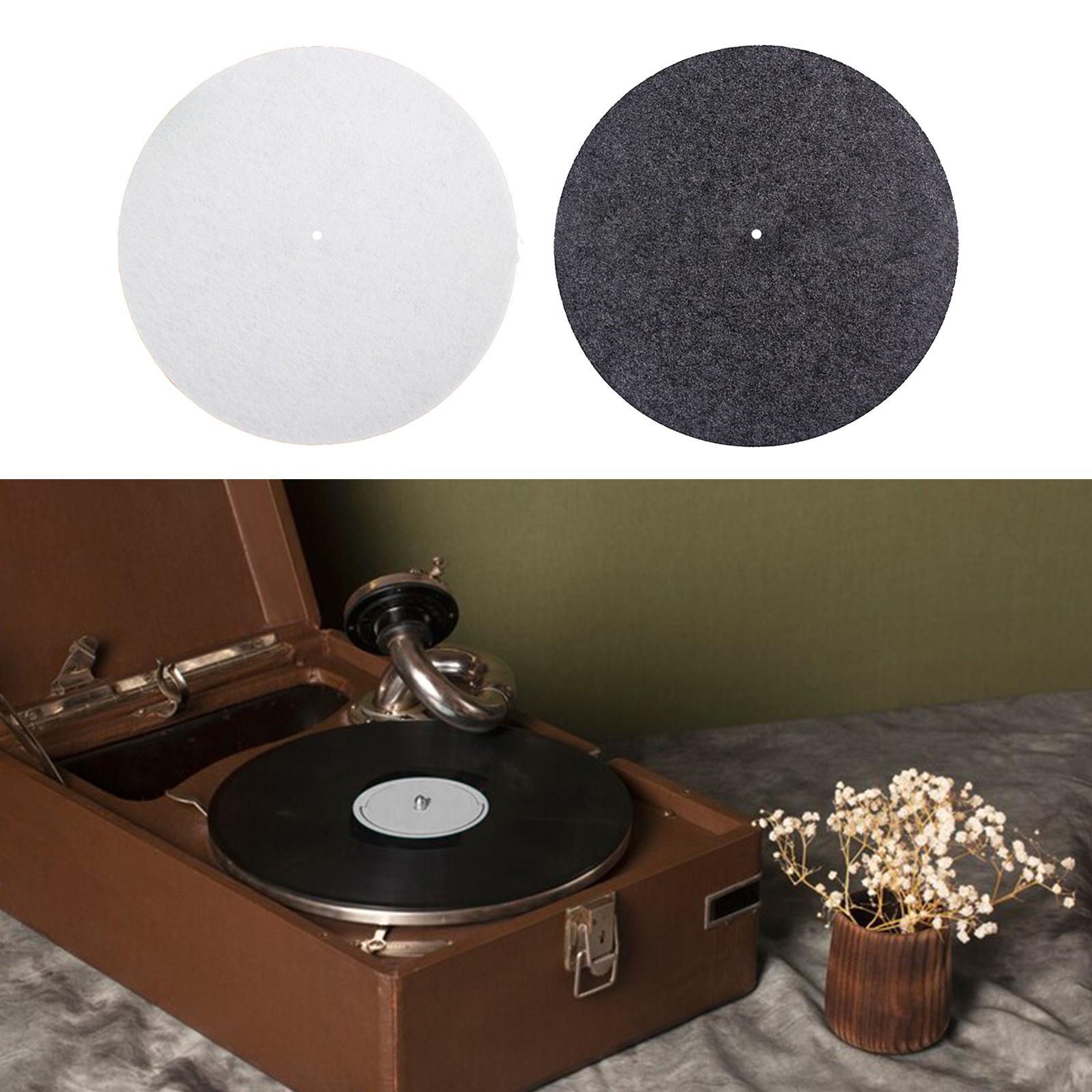 

Anti Vibration Turntable Slipmat Record Player Mat Durability Wool Turntable Mat for Enhancing Sound Quality сірий