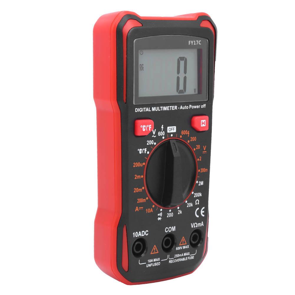 Multimetro Digitale FY17C Portatile per Misurazione Tensione AC DC Strumento di Test Corrente DC