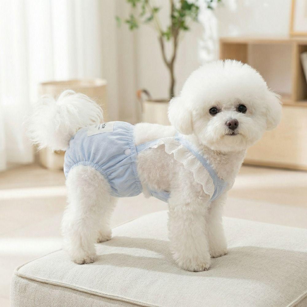 Breathable Pet Jumpsuit Suspenders Style Pet Sanitary Pants Female Dog Shorts  Incontinence