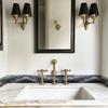 Marble-patterned Waistline Stickers for Bathroom Living Room Entrance Hall Home Wall Beautification and Decoration