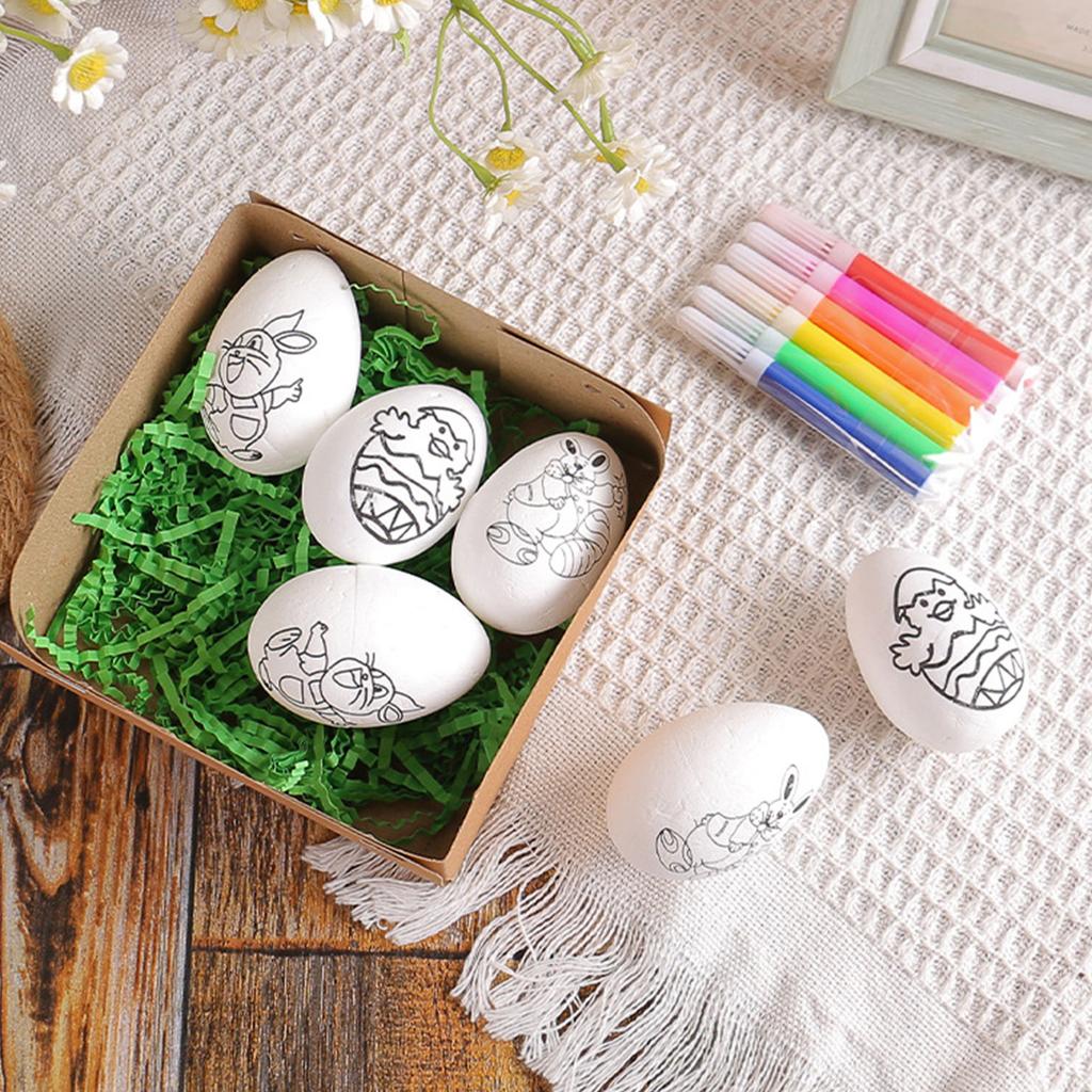 Easter Drawing Eggs Sets of 6 Kids DIY Hand Painted Set Fun and Creative for Art Enthusiasts Family Fun Present