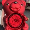 Plastic Rotating Hugging Bear Jewelry Box Romantic Jewelry Display Box Gift Box  Birthday Gift