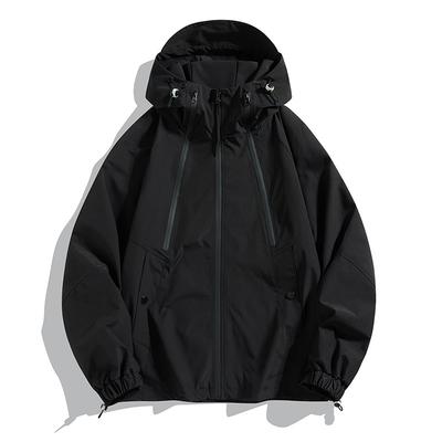 Spring and Autumn New Outdoor Jacket Hooded Jacket Men's Sports and Leisure Trendy Couple Jacket