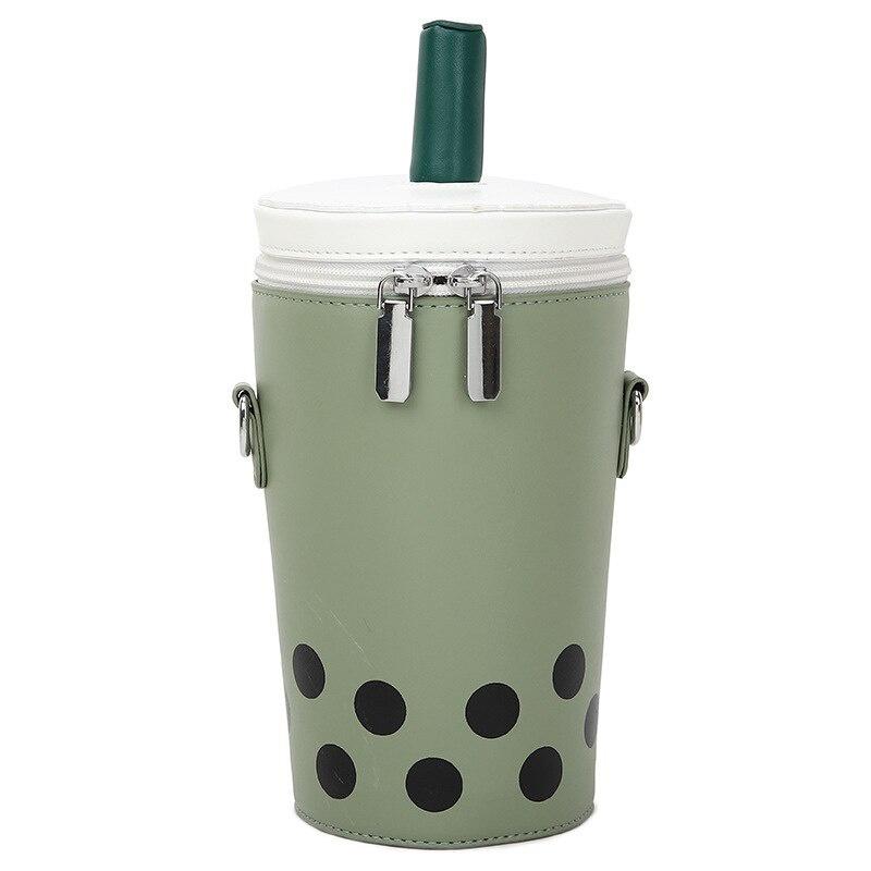 Creative Texture Milk Tea Small Bag Personality Cute Cartoon Style Autumn and Winter One-shoulder Messenger Mobile Phone Bag