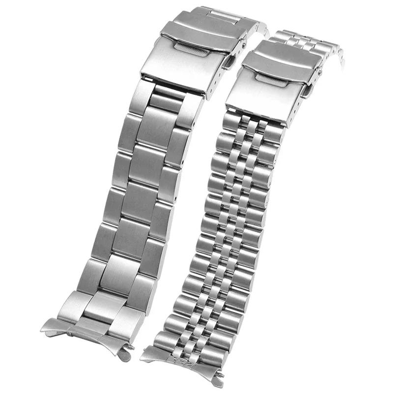 Para Casio Duro MDV-107-1A MDV-106 Pulseira Marlin Substituição Mergulho Metal Extremidade Curva Pulseira de Relógio de Aço Inoxidável 22mm