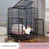 Cat Villa with Integrated Litter Box - Spacious, Secure Indoor Cage for Cats