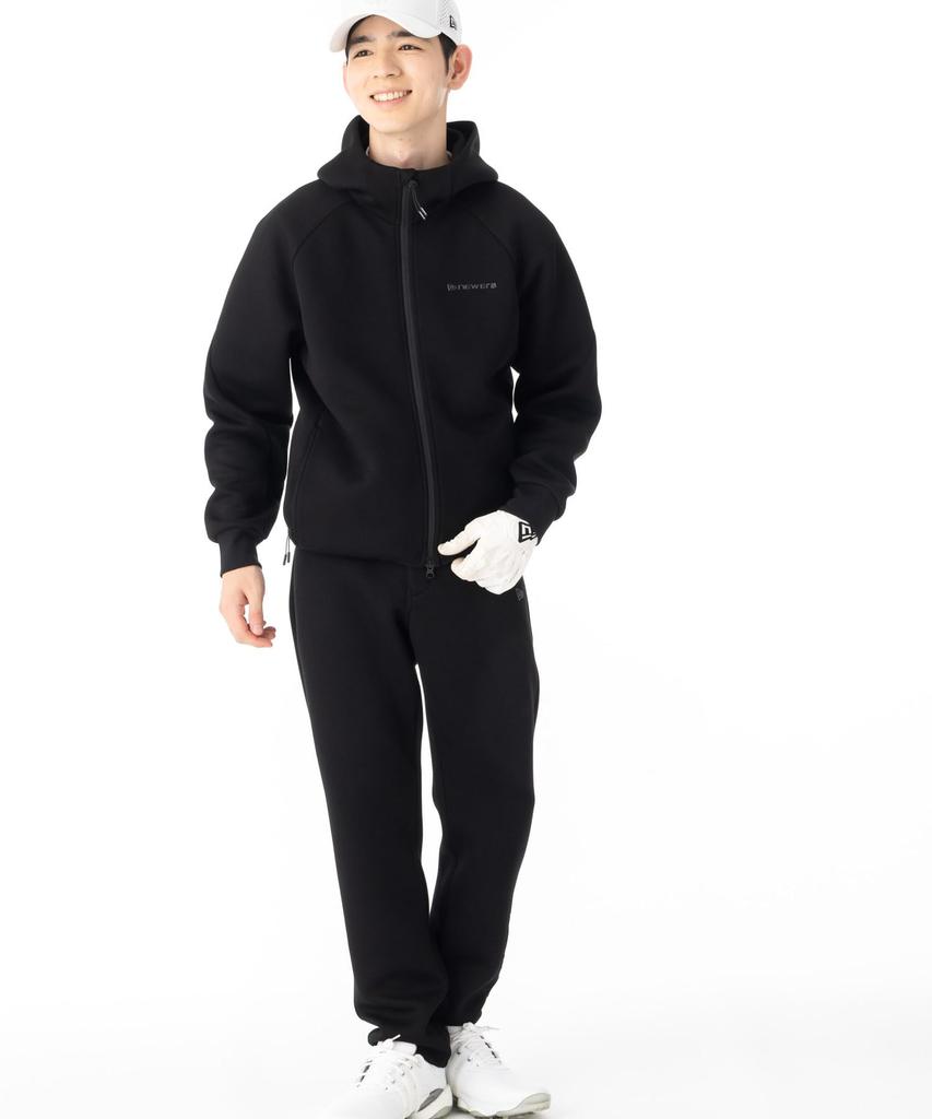 NEW ERA Golf Tech Sweat FullZip Hoodie Embossed Logo Round Coordination Size L Black 15129443 NER37G9137