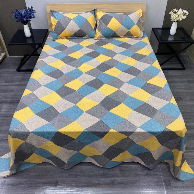 Cartoon Flannel Bed Sheet - Double or Single Size, Perfect for Dorms, In Stock