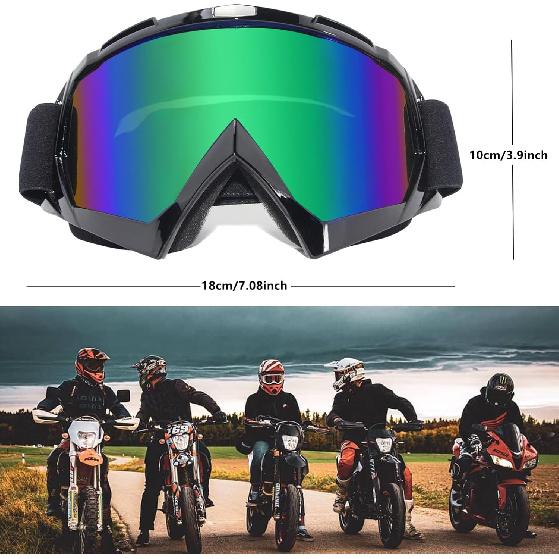 Dirt Bike Goggles 2Packs Motorcycle ATV UV Motocross Off Road Riding Helmet MX Goggles For Adult Youth Kids