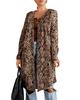 Azura Exchange Long Cardigan with Snake Print
