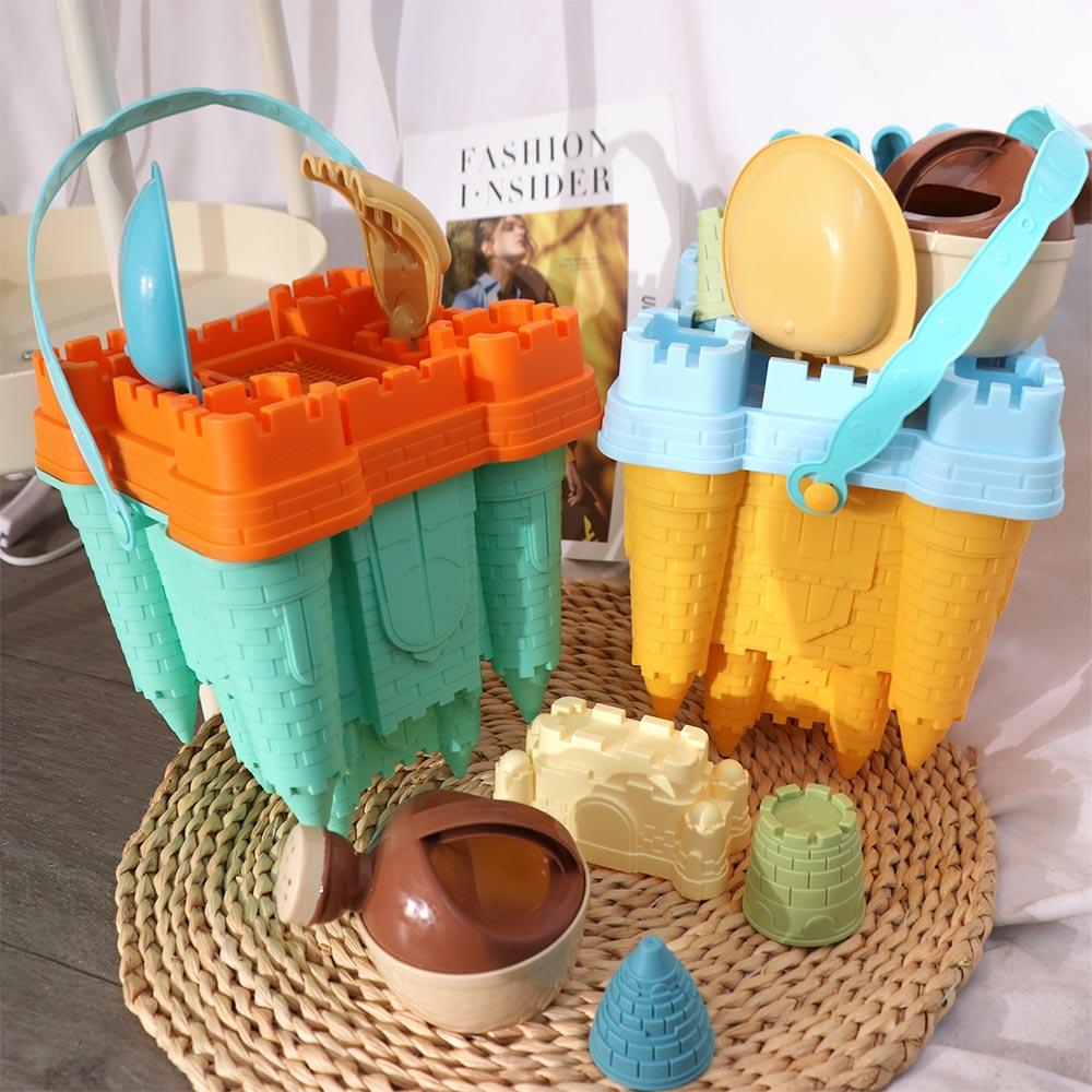 Summer Toys Beach Sand Toys Set Yellow Castle Bucket Play Sand Set  Funny Gifts