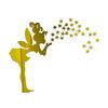 Fairy Stars Mirror Wall Sticker Little Girl Stars Mirrord Decals DIY Acrylic Kids Bedroom Decoration Wallpaper