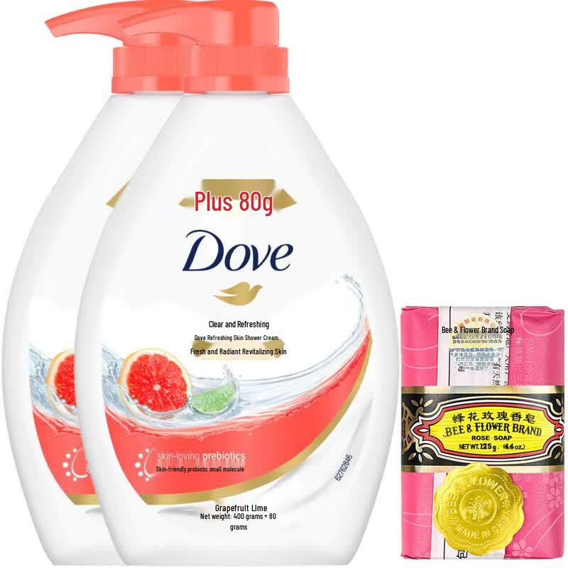 Набор гелей для душа Dove Clear & Refreshing с мылом Роза