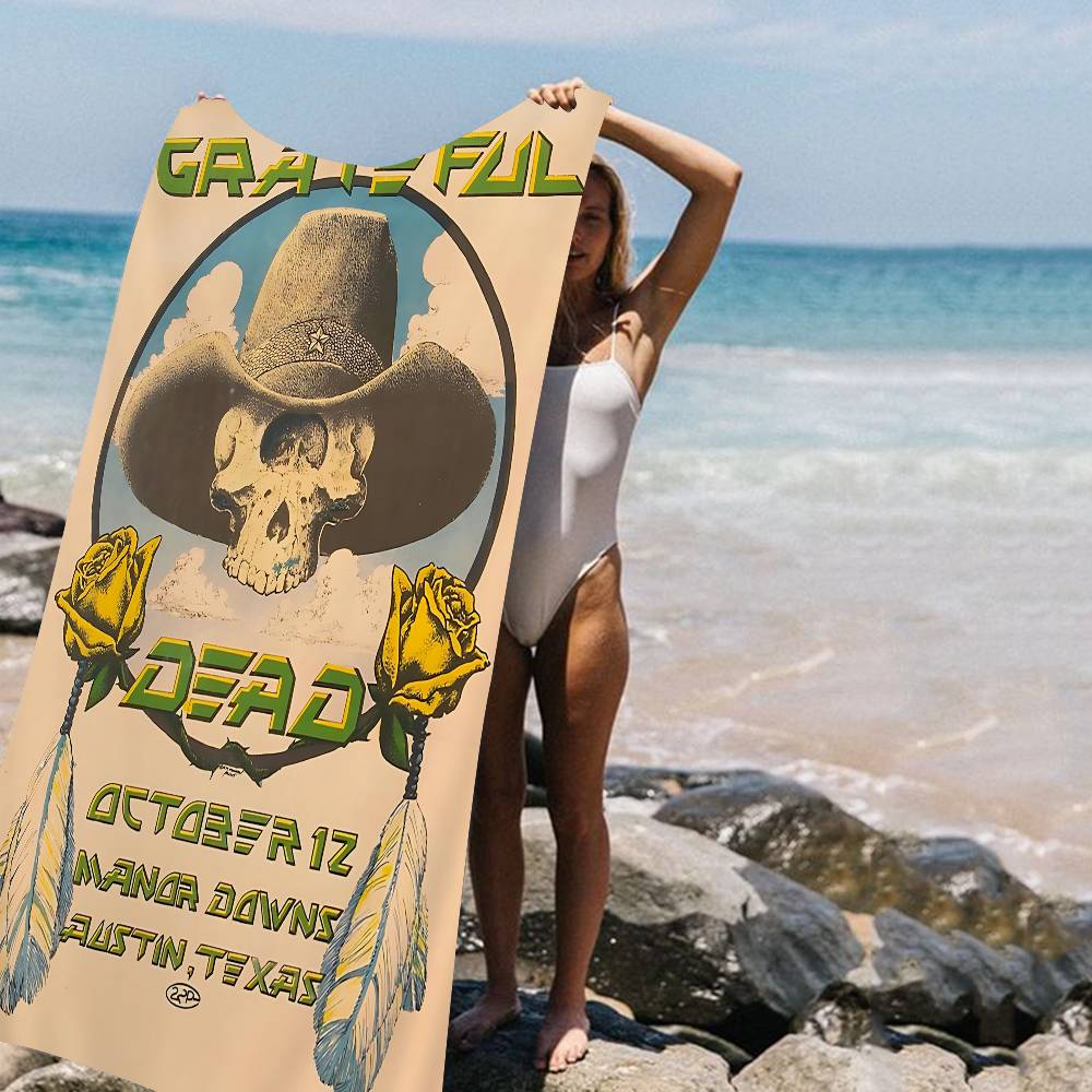 

G-Grateful D-Dead Band Big Microfiber Beach Towels Quick Dry Towel Sand Beach Towels Pool Towel For Travel Swim Pool Yoga W40*H60(CM)