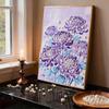 Crystal Pearl Painting 5D DIY Frame Decoration Painting Purple Flowers Home Wall Decoration Transparent Pearl Gemstone Painting Picture Art Crafts