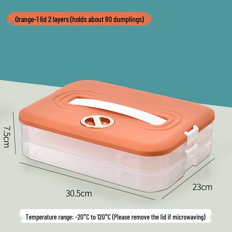 Home Dumpling and Wonton Freezer Box: Multi-layer Transparent Storage for Fresh-Keeping