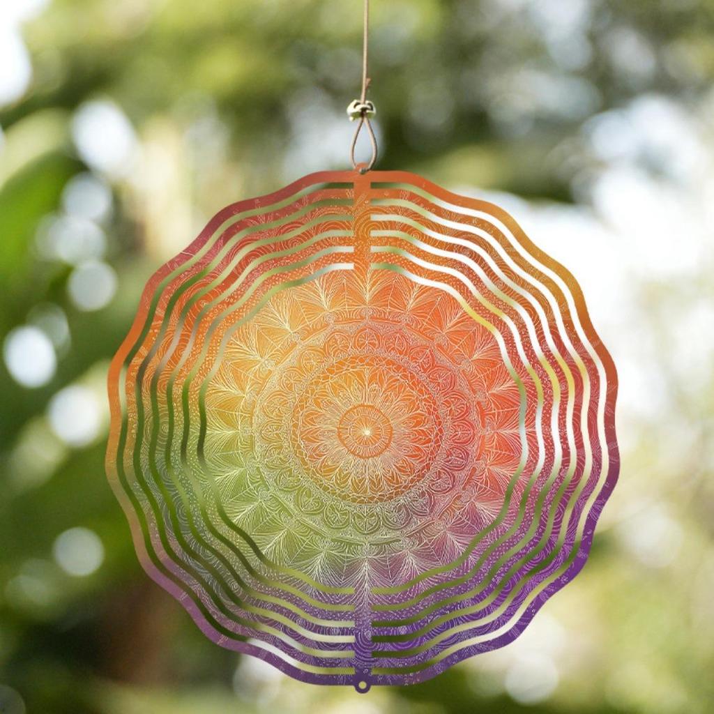 10 Inch Hanging Wind Chime Outdoor Garden Decor with 360 Degree Hook Dynamic Design Perfect for Spring Summer Lawn Decoration Gift for Friends Family