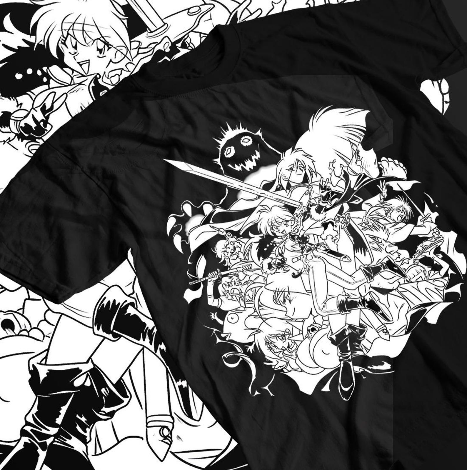 Unisex Slayers Naga the Serpent Anime T-Shirt, Lina Inverse Retro Manga Waifu Shirt 4XL
