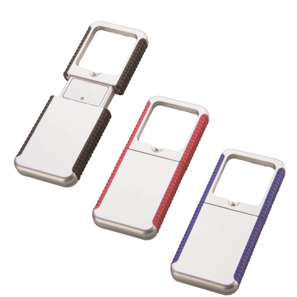 Rectangular Lens Pull-Out Magnifier Handheld Illuminates Magnifier Jewelry Antique Appraisal