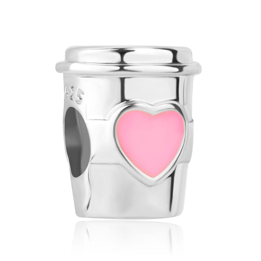 Sell Original Coffee Cup Pendant Strawberry Best Friend Pendant Diy Bead Fit Copper Bracelet Trinket Necklace