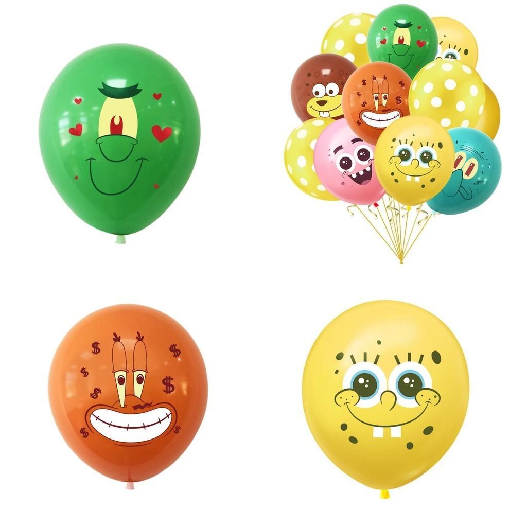 Adorable Spongebob Latex Balloons For Kids Birthday Party And Baby Shower Decorations