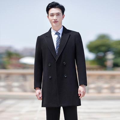 Treloman Unisex Winter Quilted Wool Blend Overcoat