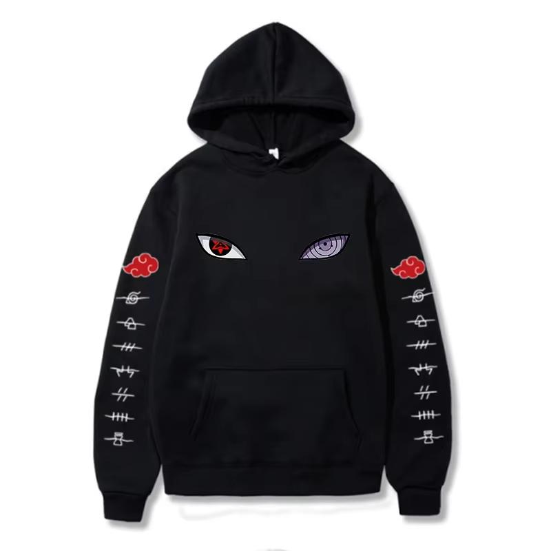2026 Hot Sale Anime Naruto Uchiha Itachi Hoodie Unisex Fashion Hip Hop Casual Punk Sweatshirt Loose Cozy and Versatile