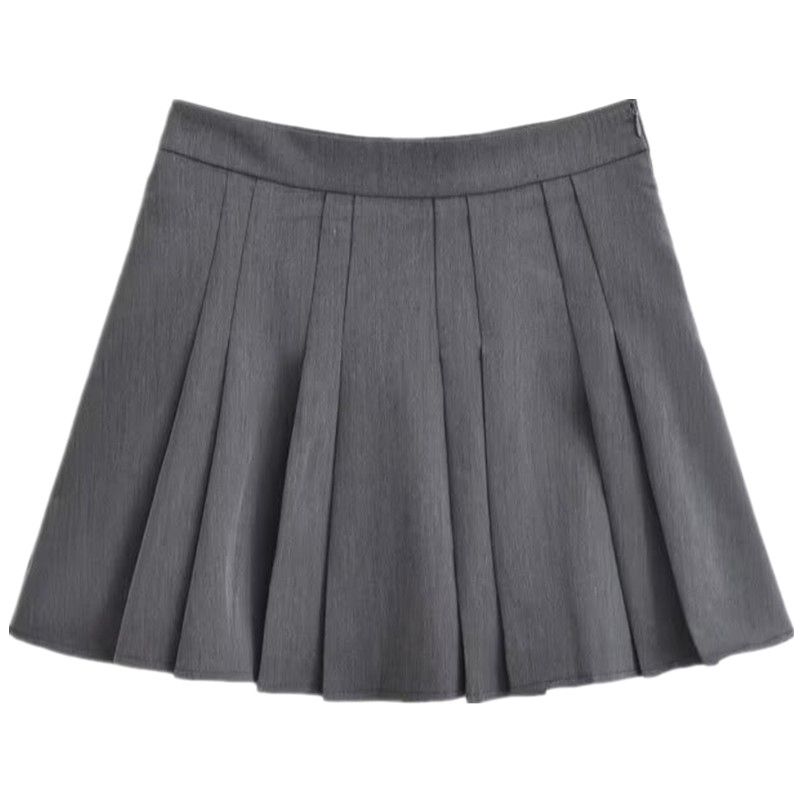 

Fashion Style 2023 Autumn New Arrival Women s High Waist Leisure College Style Pleated Short Treasure Skirt Uwu530002 Gray S