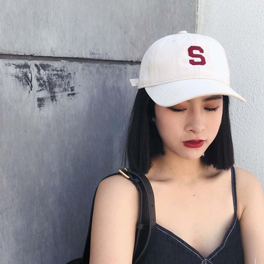 Women Male Sport Caps Unisex Spring Summer Sun Hat Letter S Baseball Cap Korean Style Baseball Cap