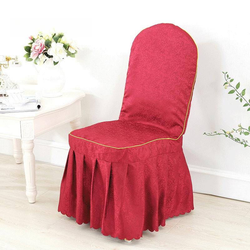 Printed Chair Cover Elastic Spandex Universal Wedding Chair Cover Hotel Catering Party Specific Skirt Style Cushion Anti Slip Protective Covers