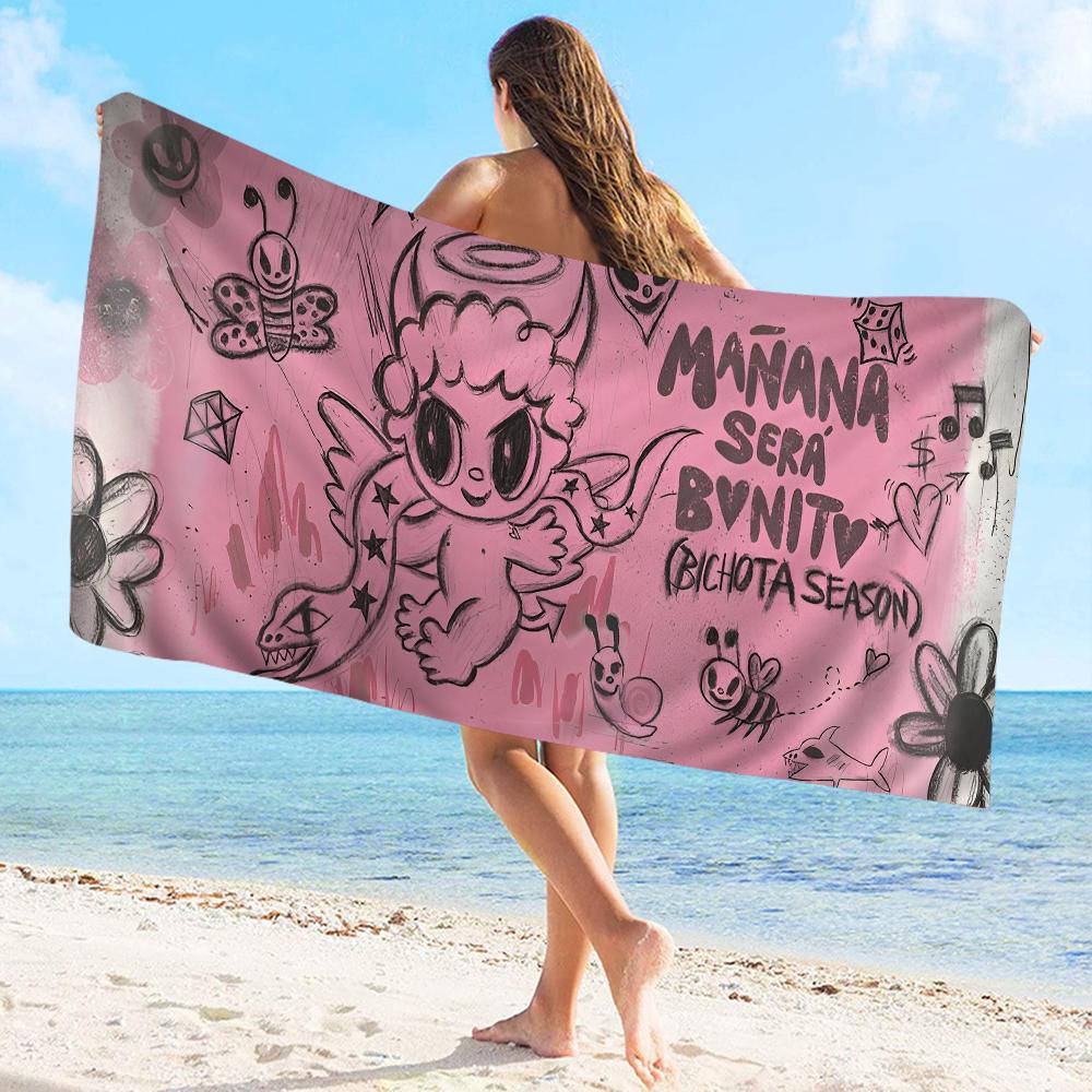 Karol G Female Singer Towel Microfiber Beach Towel Absorbent Quick dry Soft Yoga Swimming Resort Mountain Climbing Towel