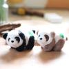 Cute Panda Plush Keychain Charming Black And Brown Panda Bag Pendant Accessory