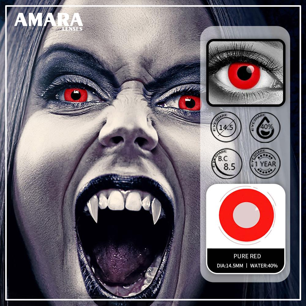 AMARA 1 Paar PURE Series Augen-Cosplay-Kontaktlinsen in weicher Farbe, kosmetische Halloween-Kontaktlinsen