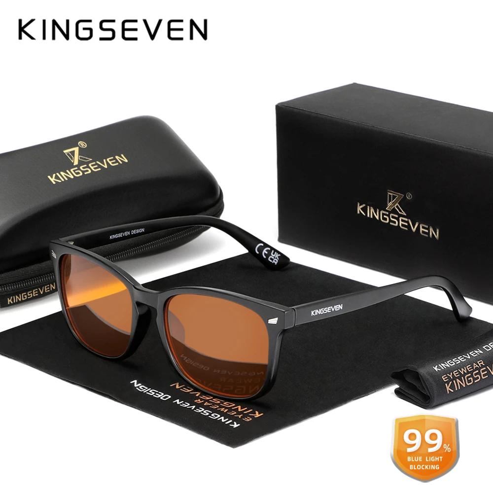 

KINGSEVEN 99% Анти-Синий Свет Повседневные Очки Мужские/Женские Очки для Блокировки Синего Света Студенческие Ультралегкие Оптические Линзы Очки красный