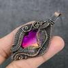 Pink Rubillite Handmade Copper Wire Wrap Jewelry Pendant 2.88" S0e63