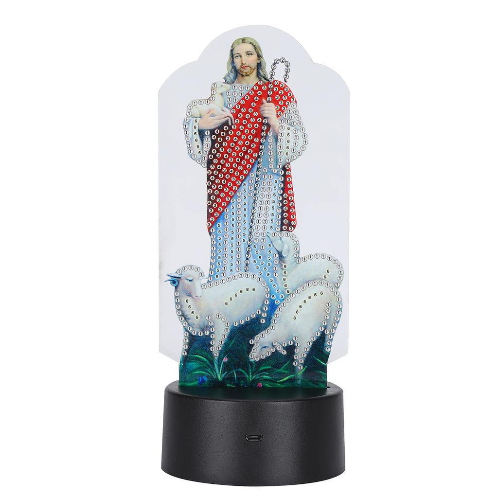 Diamonds Painting LED Lamp Unfinished Materials DIY USB 3D Night Lights 7 Color Touch Changing Home