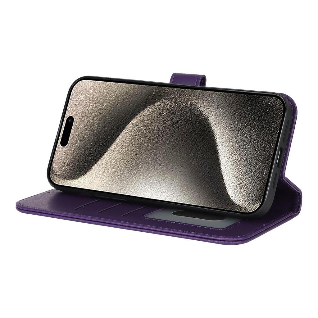 For iPhone 15 Pro Stand Case Shockproof Leather Wallet Phone Cover