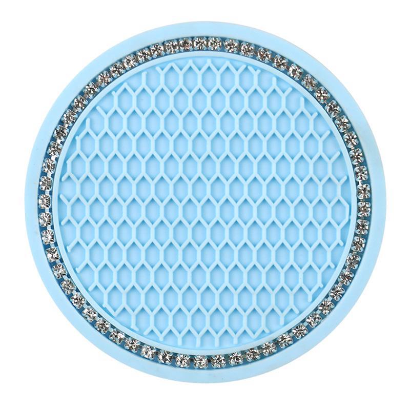 Creative Honeycomb Car Coaster: Cross-Border Multifunctional Storage with Rhinestone Anti-Slip Mat