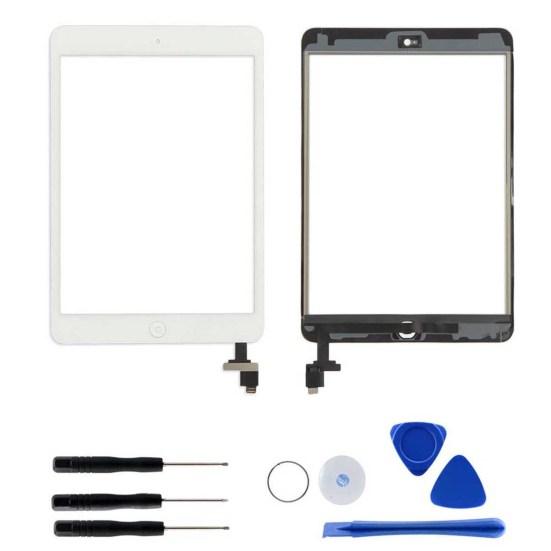 IPad Mini 1 & 2 Touch Screen Digitizer Replacement Kit - White With Tools & Adhesive