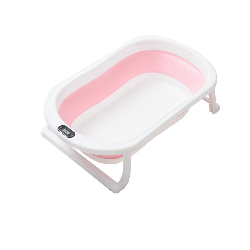 Folding Temperature-Sensitive Baby Bathtub: Large Size for Infants, Newborns, and Toddlers
