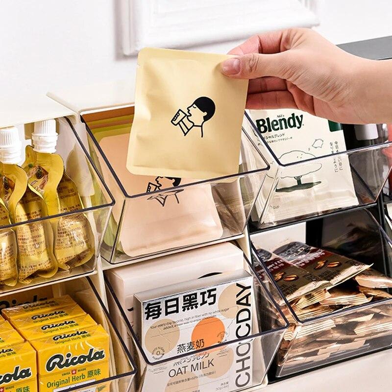 Coffee Tea Bag Storage Box, Office Acrylic Desktop Storage Box, Storage Shelf