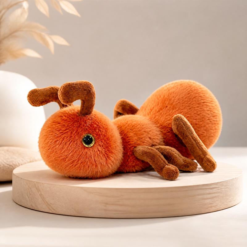 20cm Niedliches Ameisen-Stofftier Weiches Simuliertes Tier Tasche Schatzkammer Dekorationsartikel Schlafbegleiter Gutes Produkt Stofftier Geschenk für Kind