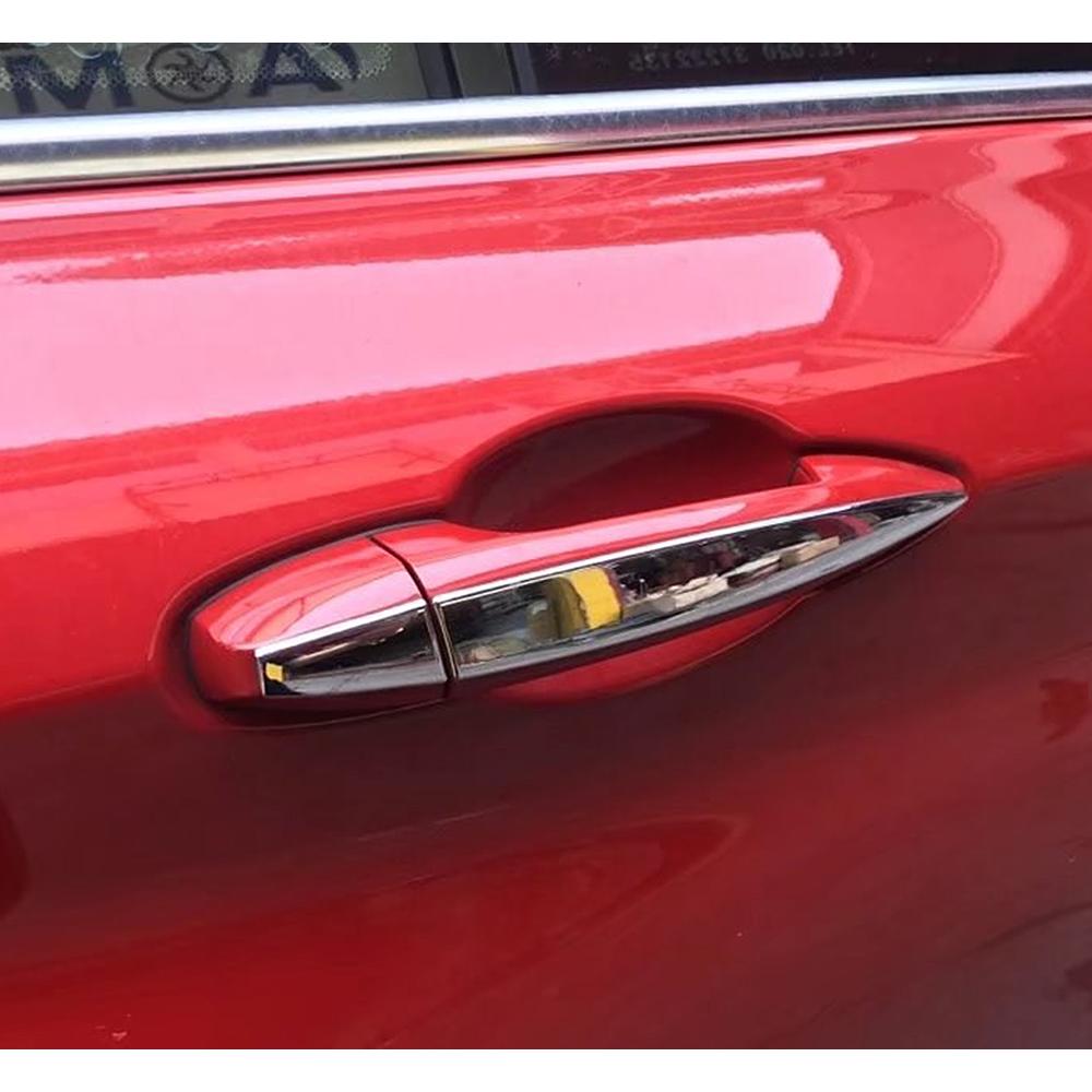 For BMW X1 X2 X5 X6 F39 F48 F49 F15 F16 F85 F86 Car Exterior Door Handle Cover Trim Chrome Carbon Fiber Sticker